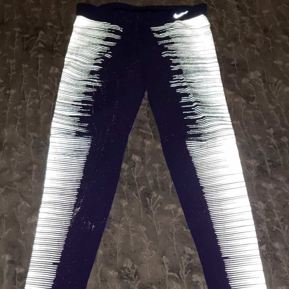 Nike Flash Reflective Running Leggings / Tights Dri-Fit S